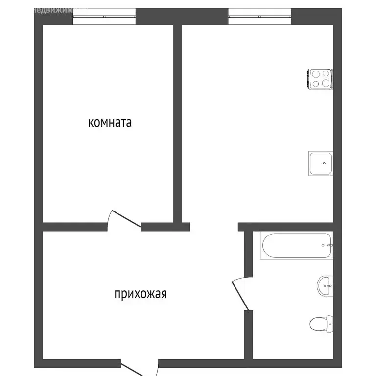 1-комнатная квартира: Сочи, улица Тимирязева, 11/2 (32.7 м) - Фото 0