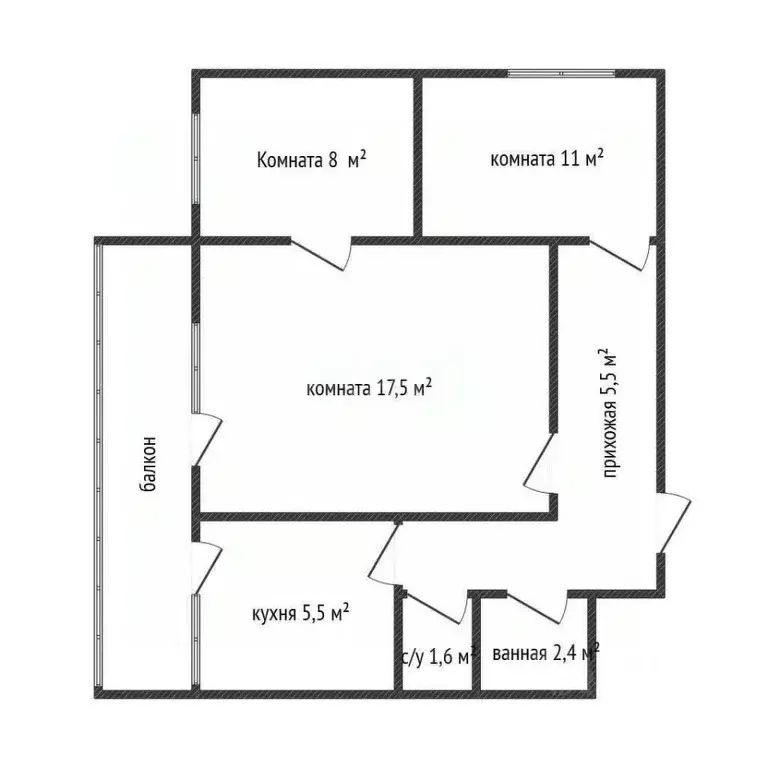 3-к кв. Краснодарский край, Геленджик Парус мкр, 18 (51.5 м) - Фото 2