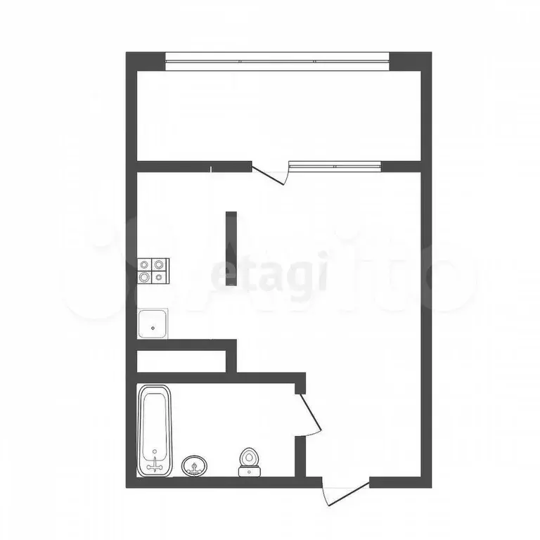 Квартира-студия, 28,6 м, 17/25 эт. - Фото 0