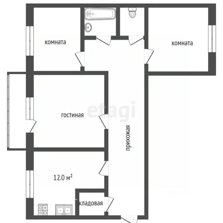 3-к кв. Ямало-Ненецкий АО, Муравленко Молодежная ул., 40 (75.4 м) - Фото 1