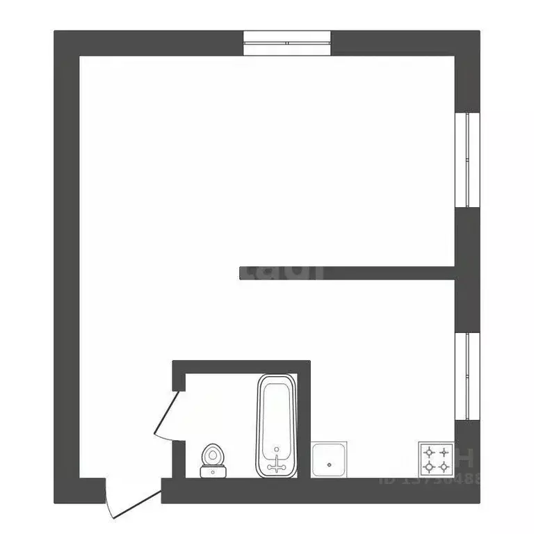 1-к кв. Амурская область, Благовещенск ул. Шевченко, 60/2 (30.7 м) - Фото 1