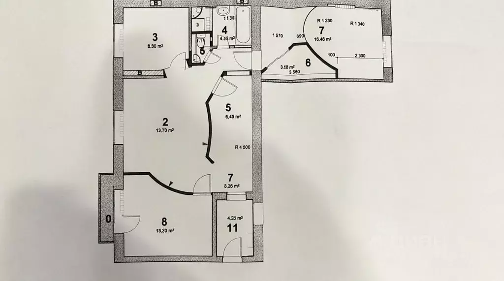 3-к кв. Москва Верхняя Красносельская ул., 34 (79.5 м) - Фото 1