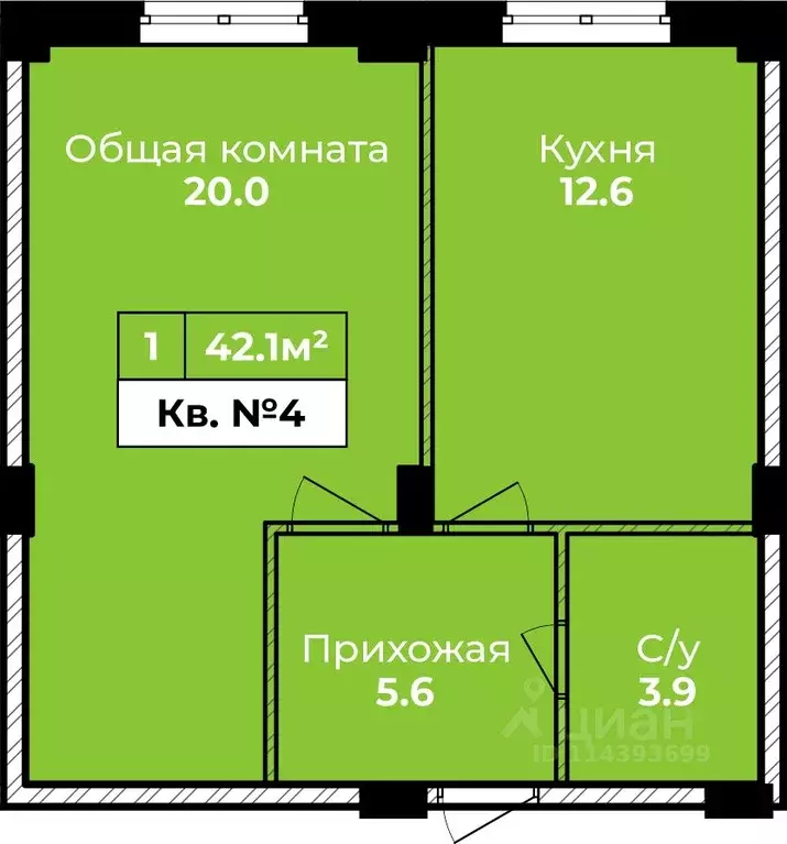 1-к кв. Тульская область, Тула городской округ, д. Харино Атмосфера ... - Фото 0