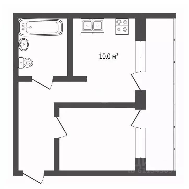 1-к кв. Мордовия, Саранск ул. Косарева, 107 (39.0 м) - Фото 2