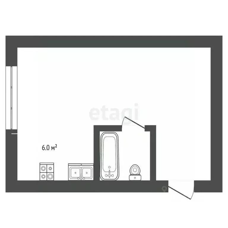 1-к кв. Саха (Якутия), Якутск ул. Петра Алексеева, 81/1 (21.3 м) - Фото 2