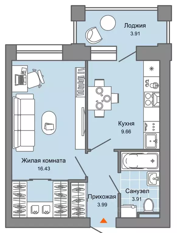 1-к кв. Кировская область, Киров ул. 4-й Пятилетки, 86 (36.0 м) - Фото 0