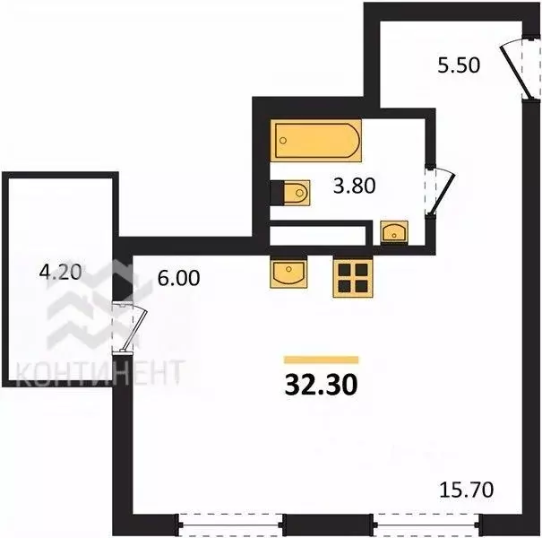 Студия Крым, Симферопольский район, Молодежное пгт  (32.3 м) - Фото 2