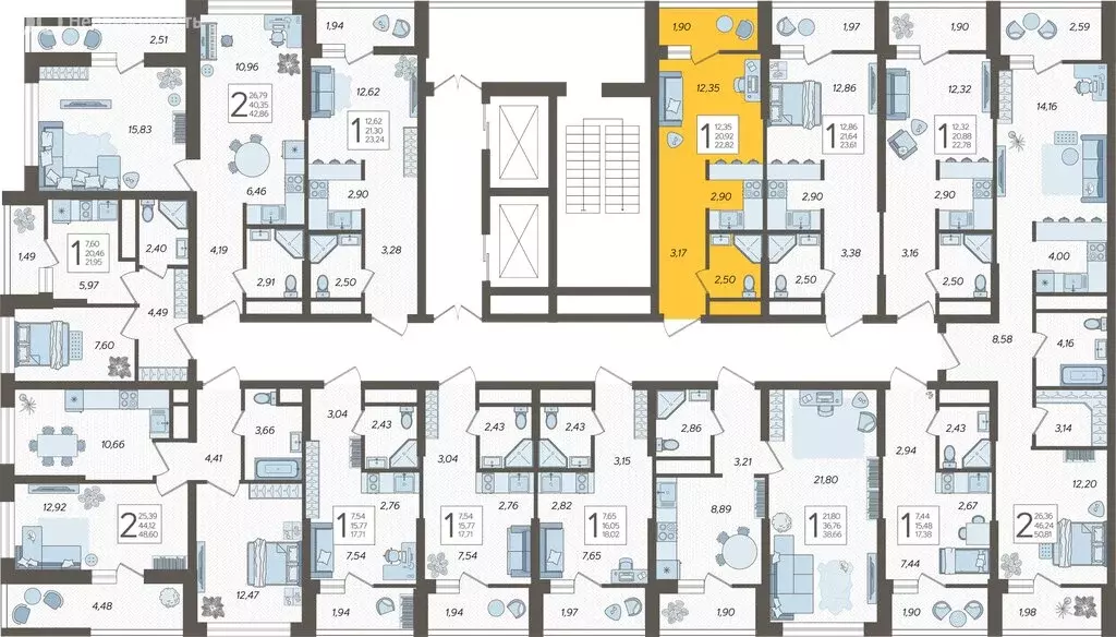 Квартира-студия: Сочи, микрорайон Бытха, Ясногорская улица, 16/2к10 ... - Фото 2