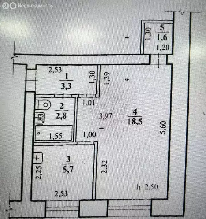 1-комнатная квартира: Чита, Смоленская улица, 51 (31.9 м) - Фото 1