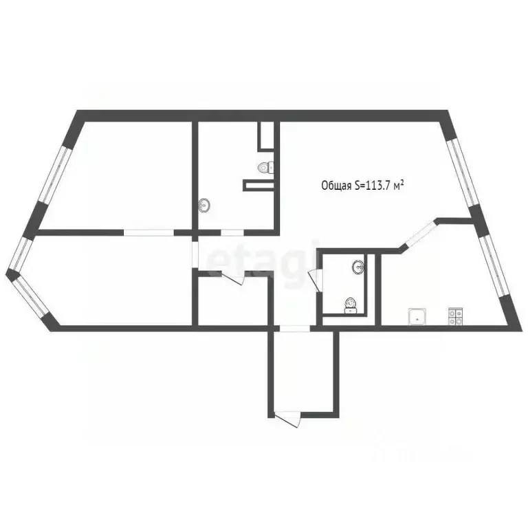 2-к кв. Кемеровская область, Кемерово Притомская набережная ул., 21 ... - Фото 1