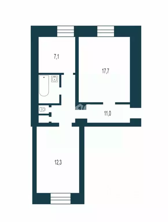 2-к кв. Новосибирская область, Обь ул. ЖКО Аэропорта, 2 (53.9 м) - Фото 2