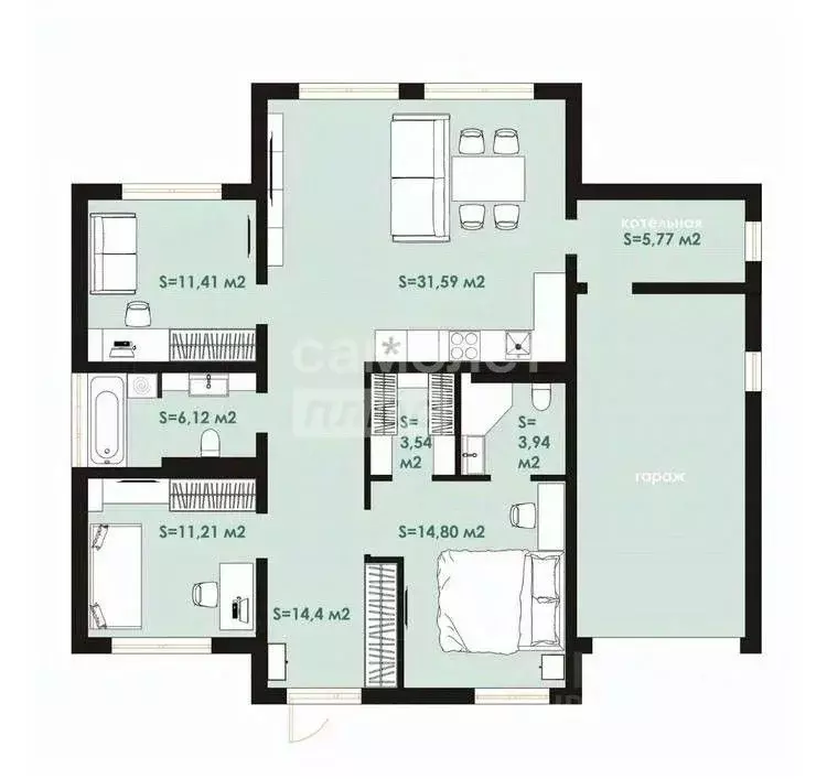 Дом в Тюменская область, Тюмень Лето-Парк кп, 343 (140 м) - Фото 2