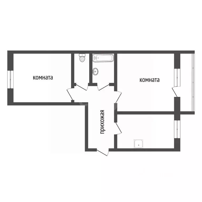 2-к кв. Красноярский край, Красноярск ул. Апрельская, 1А (53.0 м) - Фото 2