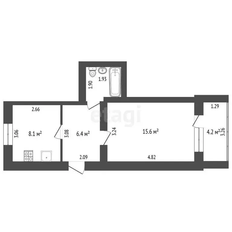 1-комнатная квартира: Пенза, Окружная улица, 119А (33.5 м) - Фото 0