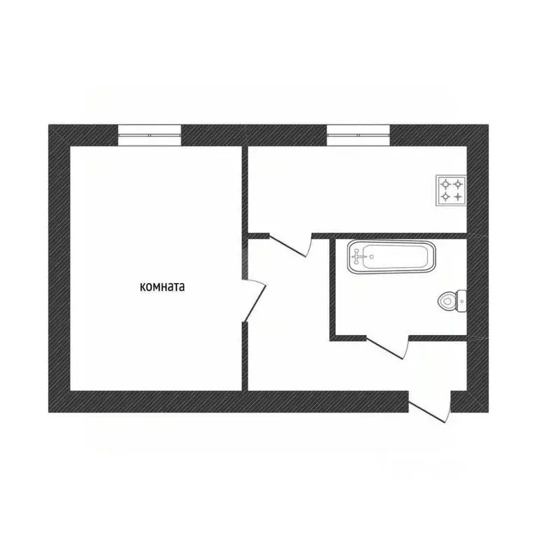 1-к кв. Ленинградская область, Волхов Молодежная ул., 18а (29.7 м) - Фото 2