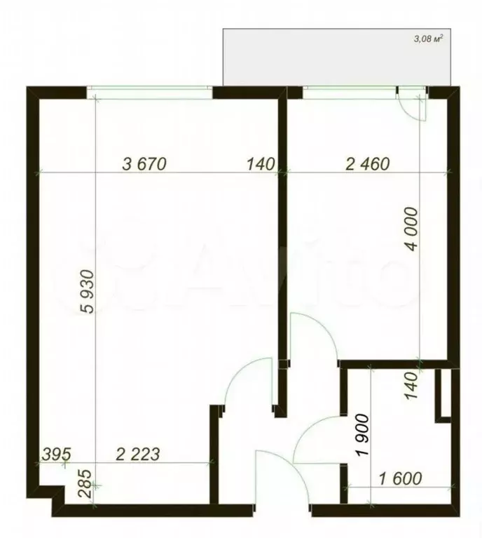 1-к. квартира, 40 м, 4/5 эт. - Фото 0