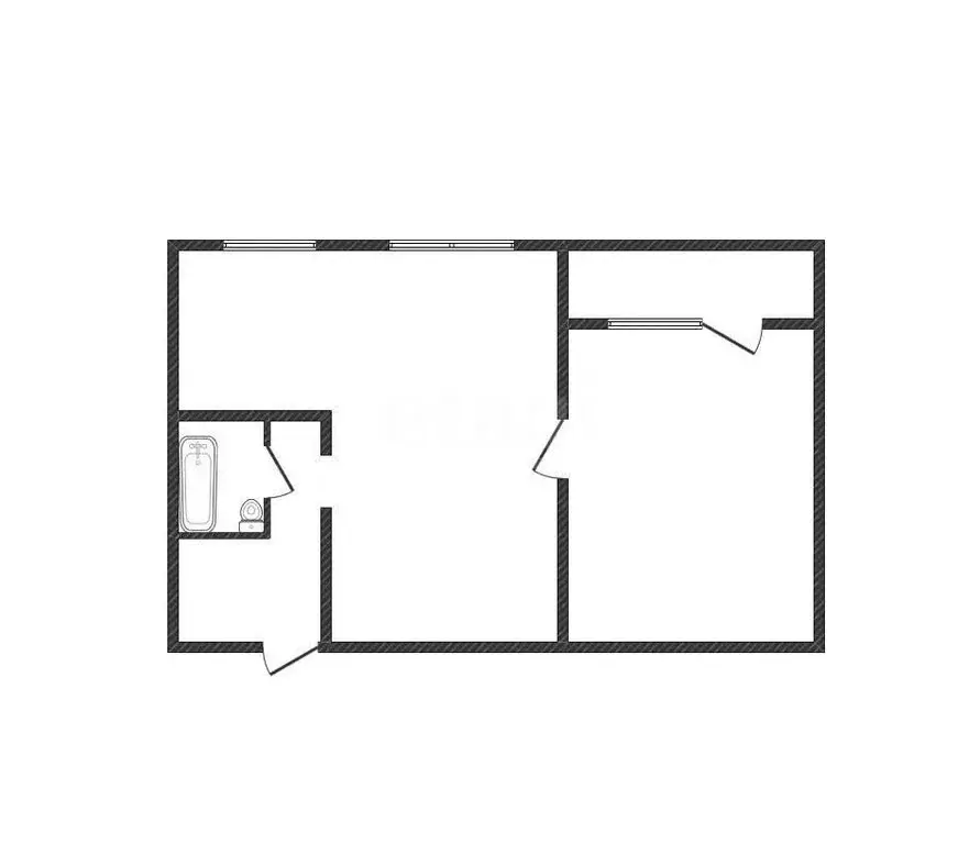 2-комнатная квартира: Абакан, улица Кати Перекрещенко, 2 (40 м) - Фото 1