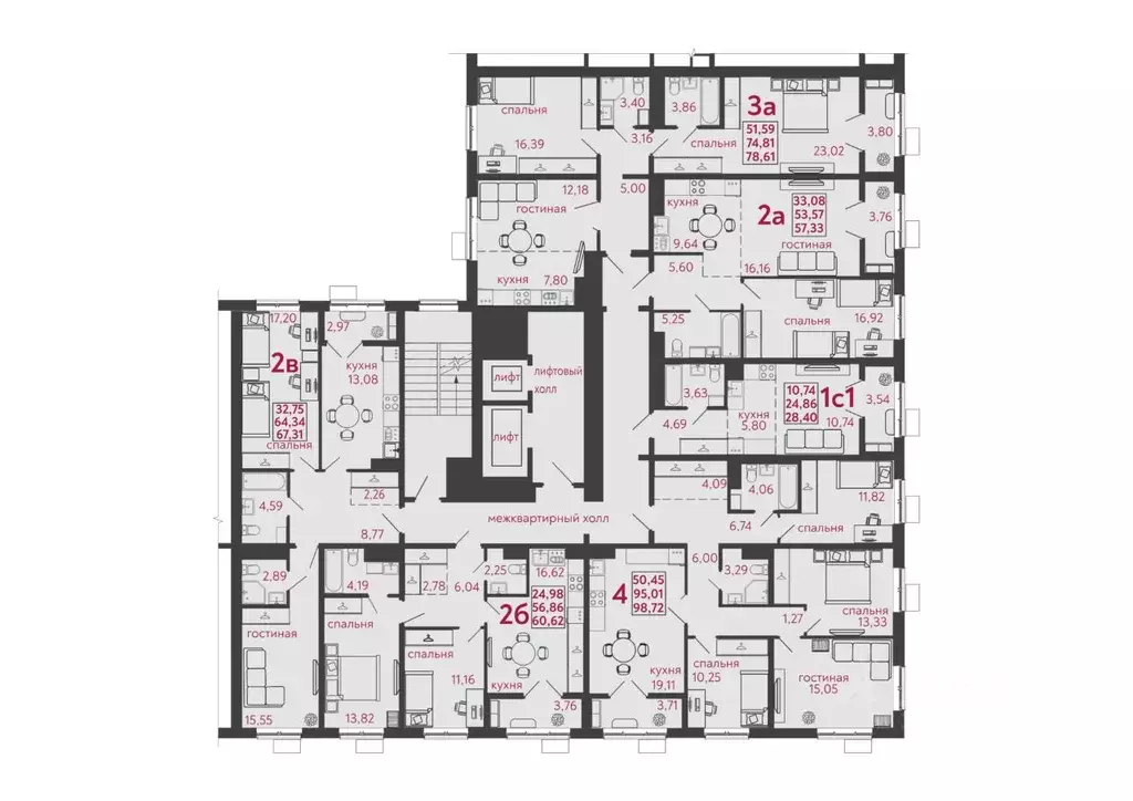 2-к кв. Пензенская область, Пенза ул. Баталина (67.31 м) - Фото 2