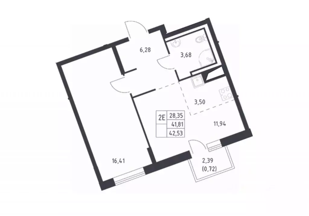 1-к кв. Ленинградская область, Ломоносовский район, Лаголовское с/пос, ... - Фото 1