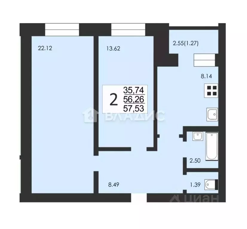 2-к кв. Коми, Сыктывкар ул. Панева, 4 (57.53 м) - Фото 0