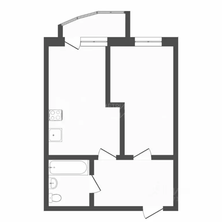 1-к кв. Тюменская область, Тюмень ул. Орджоникидзе, 18 (50.3 м) - Фото 1