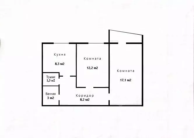 2-к кв. Татарстан, Казань ул. Маршала Чуйкова, 75 (51.0 м) - Фото 1