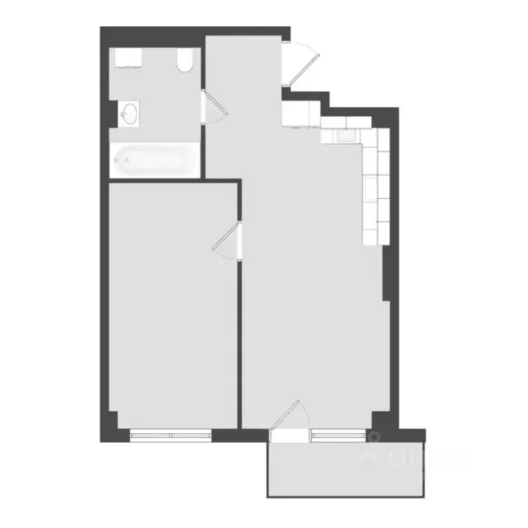 2-к кв. Саха (Якутия), Якутск Вилюйский тракт, 4-й км, 3/1 (46.03 м) - Фото 0