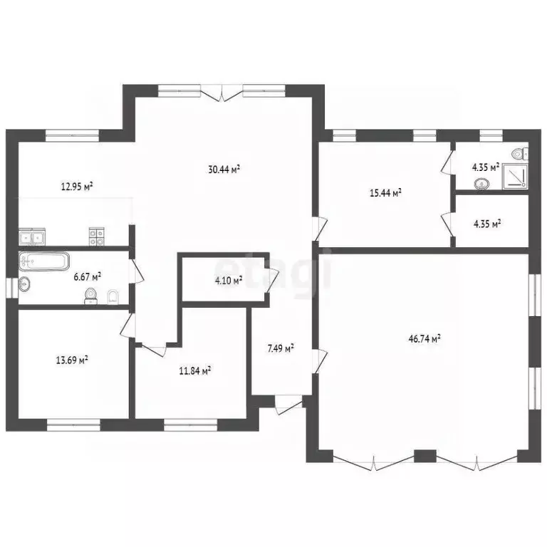 Дом в Тюменская область, Тюменский муниципальный округ, д. Ушакова ул. ... - Фото 2