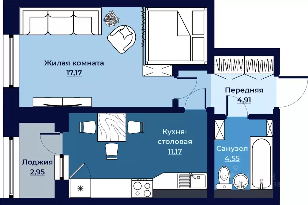 Свободной планировки кв. Камчатский край, Петропавловск-Камчатский ... - Фото 2