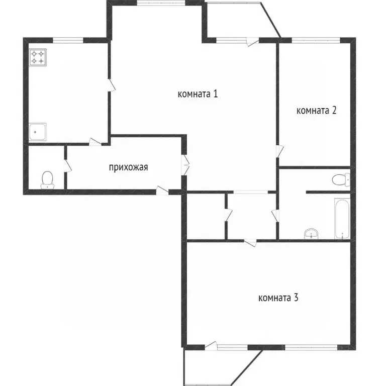 3-к кв. Ханты-Мансийский АО, Сургут Югорская ул., 38/1 (113.8 м) - Фото 1