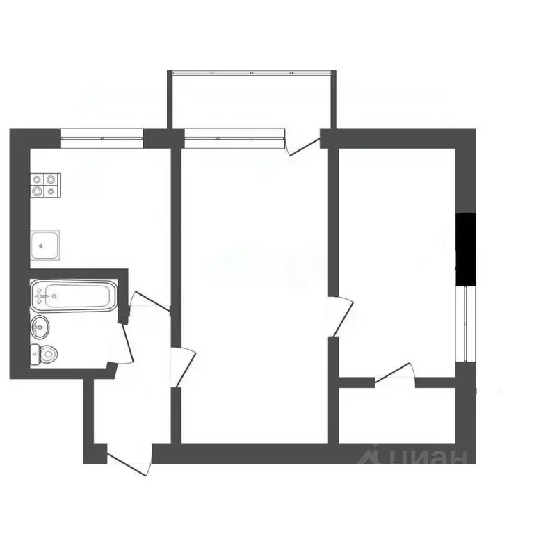 2-к кв. Крым, Симферополь ул. Самокиша (50.0 м) - Фото 0