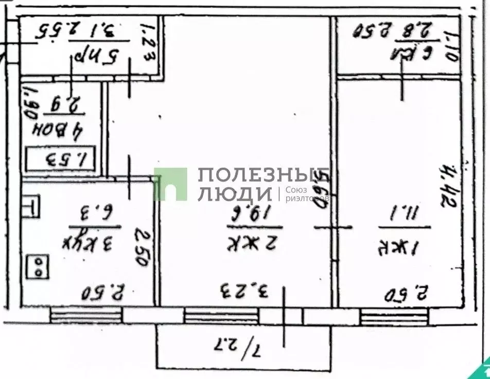 2-к кв. Башкортостан, Уфа Таллинская ул., 21Б (46.0 м) - Фото 1