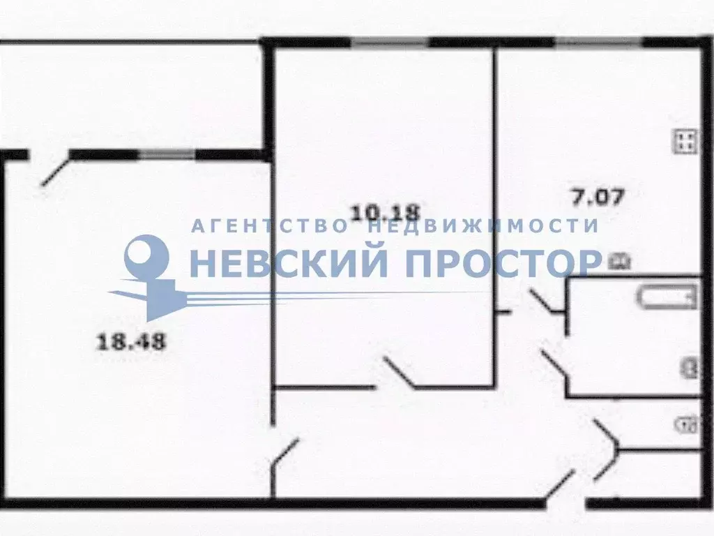 2-к кв. Санкт-Петербург просп. Энтузиастов, 18К1 (45.3 м) - Фото 1