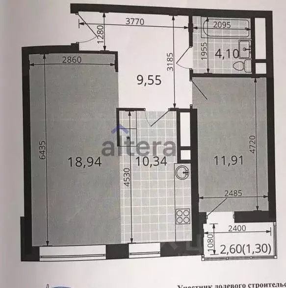 2-к кв. Татарстан, Казань ул. Новаторов, 8Б (56.0 м) - Фото 2