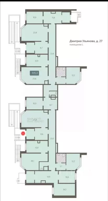 Помещение свободного назначения в Москва ул. Дмитрия Ульянова, 27 (340 ... - Фото 2