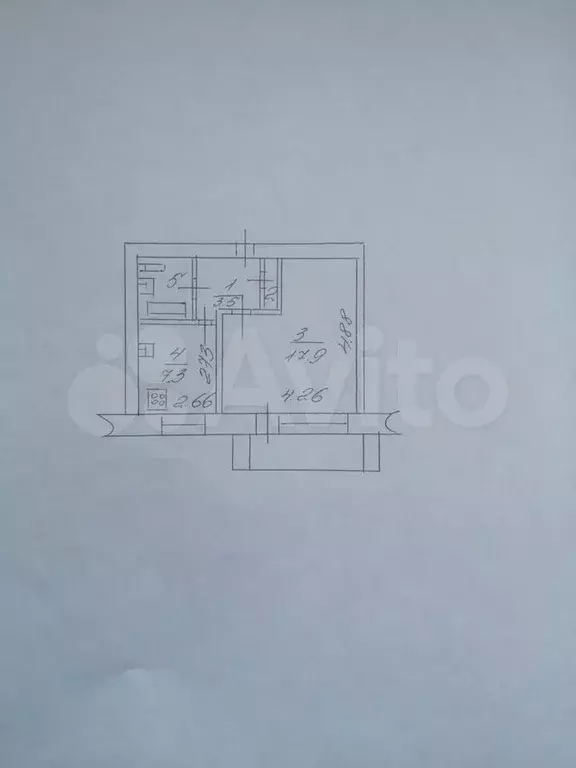 1-к. квартира, 33 м, 3/5 эт. - Фото 0