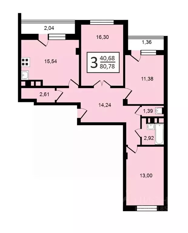 3-к кв. Владимирская область, Владимир Ставровская ул., 4 (82.0 м) - Фото 2