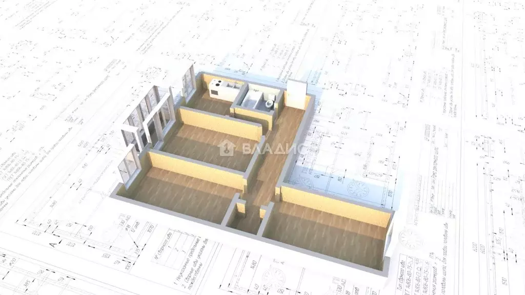 3-к кв. Иркутская область, Ангарск 92/93 кв-л, 7 (57.9 м) - Фото 2