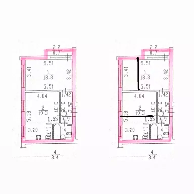 3-к кв. Санкт-Петербург Ключевая ул., 11 (46.4 м) - Фото 1