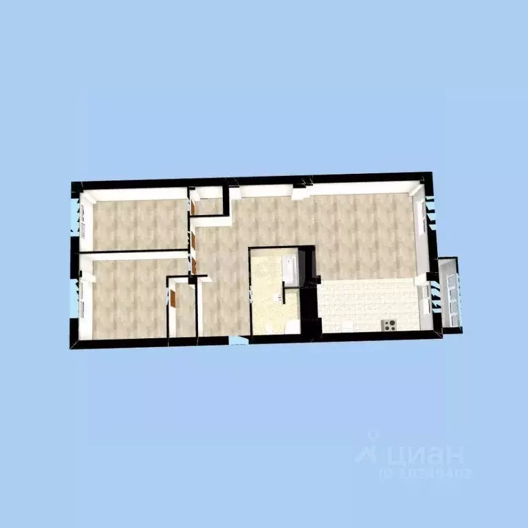 3-к кв. Башкортостан, Уфа ул. Пушкина, 45/1 (133.6 м) - Фото 2