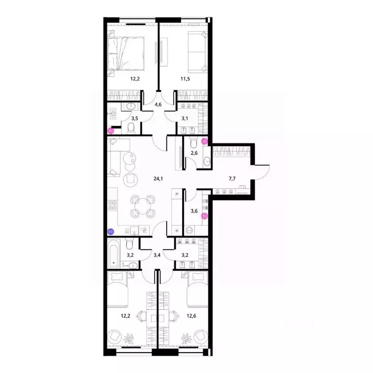 4-к кв. Владимирская область, Киржач Красный Октябрь мкр, ул. ... - Фото 1