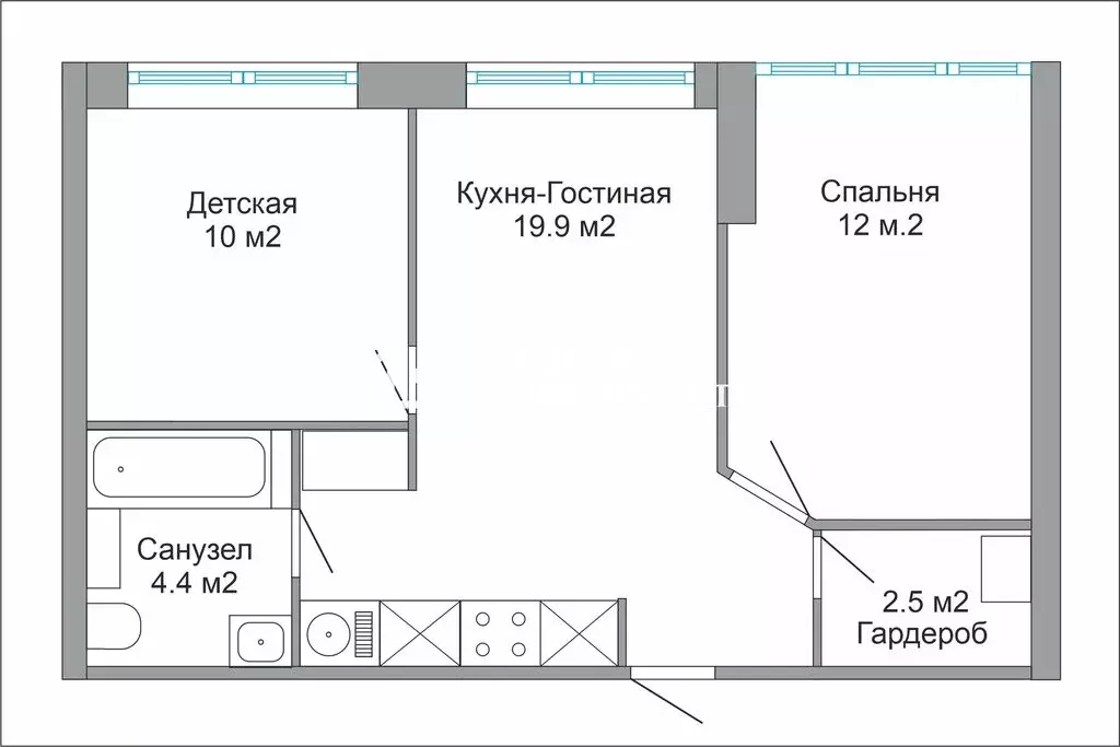 2-комнатная квартира: Москва, Дмитровское шоссе, 107к3 (50.1 м) - Фото 1