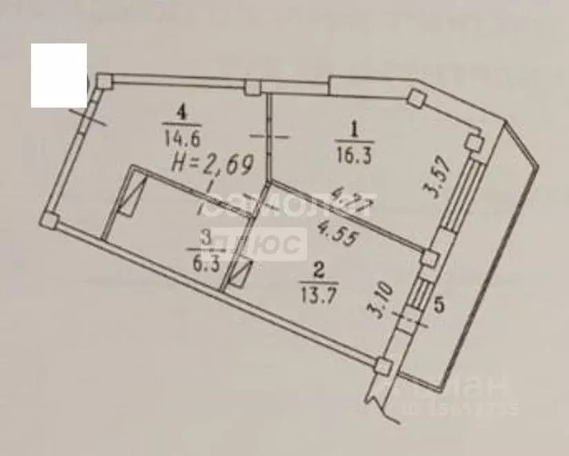 1-к кв. Омская область, Омск ул. 3-я Енисейская, 32/1 (51.0 м) - Фото 1