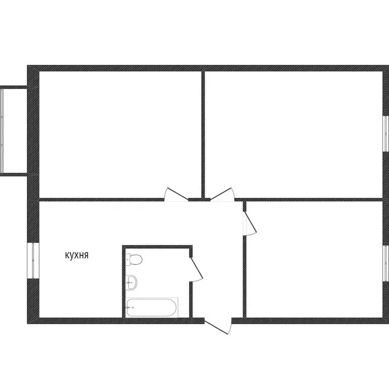 3-комнатная квартира: Абакан, улица Комарова, 2 (61.6 м) - Фото 0