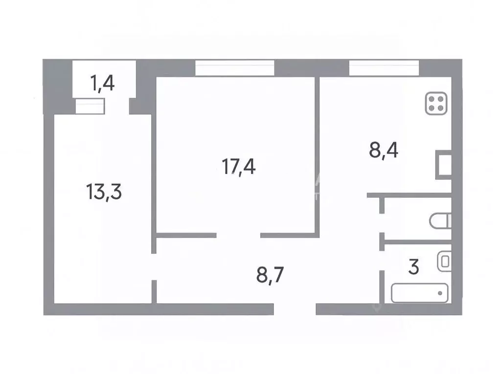 2-к кв. Московская область, Видное ул. Лемешко, 8к1 (53.6 м) - Фото 2
