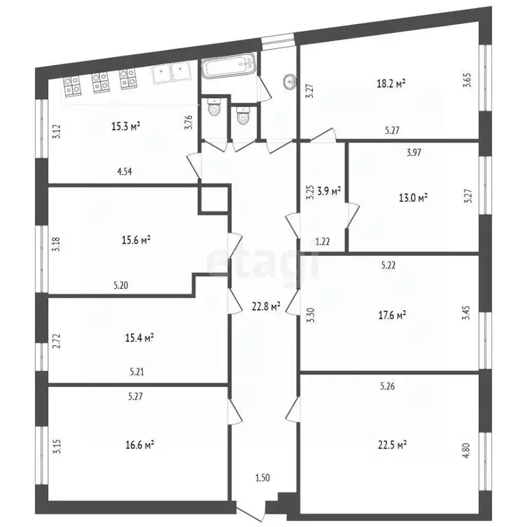 Комната Москва Новая Басманная ул., 12С2 (16.0 м) - Фото 2