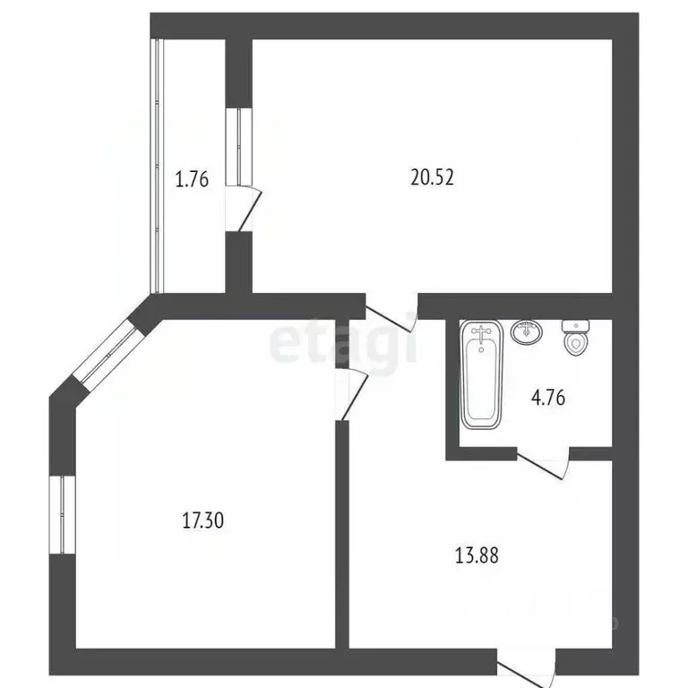 1-к кв. Карачаево-Черкесия, Черкесск ул. Космонавтов, 43Г (58.2 м) - Фото 1