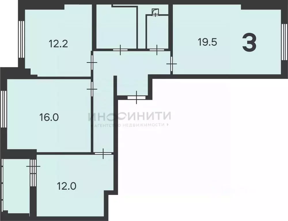 3-к кв. Москва ул. Михайлова, 30Ак1 (77.0 м) - Фото 1