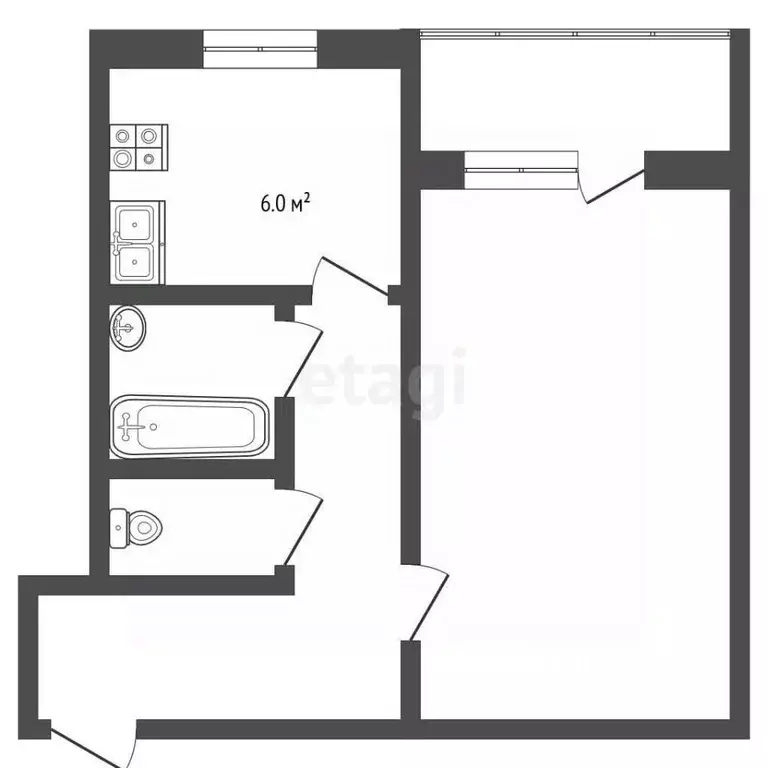 1-к кв. Мордовия, Саранск ул. Коваленко, 43 (32.1 м) - Фото 1