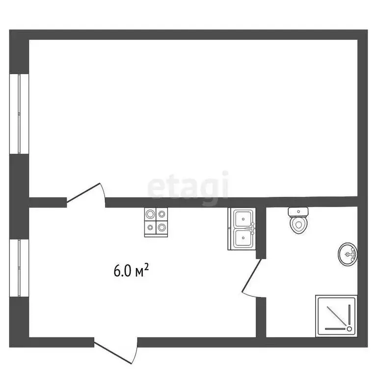 1-комнатная квартира: Камышлов, улица Карла Маркса, 18 (18.4 м) - Фото 1